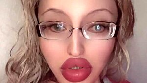 Russian crossdresser in glasses and lipstick full fetish storyline movie