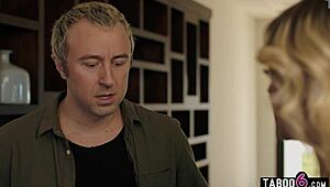 Stepfamily visit gets wild when wife eyes daddy's big cock