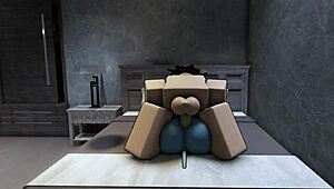 havin rough roblox sex with hot demon ridin monster cock creampie mess 🔥😈💦