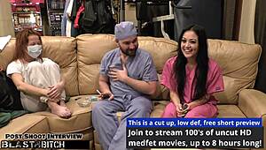 ready to blast nurse blaire celeste's shaved pussy with hot jizz in hospital?