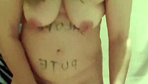 french slave maid tests degrading vibrators in solo chained humiliation autosession