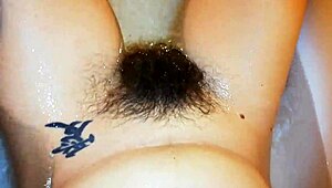 Discover the wild underwater world of a super hairy bush fetish