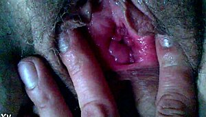 wife spreads pussy wide for closeup tease