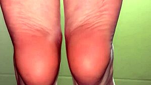 White Girl Teases Feet and Toes in Socks for Cash