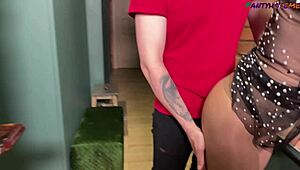 Naughty mature lola seduces young lover in sheer pantyhose