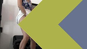 horny party blondes flash panties under miniskirts then strip and tease each other backstage