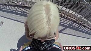 i'm twerkin my big latina ass outdoors while mommy blondie rides cock hard in public