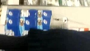 Hidden jeans hug teen 18+ curves candidly