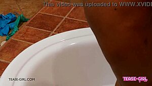 Super Hot Dark Skin Model Fingers Pussy On Sofa