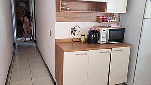 banging hot young latina housewife bareback while cuckold hubby watches moaning