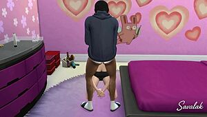 blonde slut sucks thief's cock then bends for rough interracial fuck!