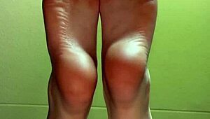 White Girl Teases Feet and Toes in Socks for Cash