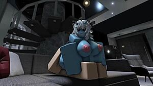 havin rough roblox sex with hot demon ridin monster cock creampie mess 🔥😈💦