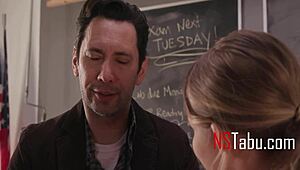 Wow, tiny cheerleader fulfills teacher's wildest classroom fantasy!