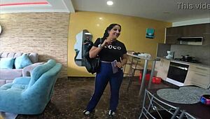 Stepsister's White Booty Squeezed After Long Time She Changes Comfortably!