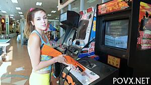 Zoe Foxx slurps cock rough in hardcore pov blowjob