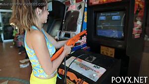 Zoe Foxx slurps cock rough in hardcore pov blowjob