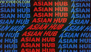 asian babe's pussy quivers from huge vibrator climax