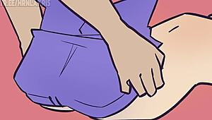 A girl fucks her boyfriend with big tits and pussy action