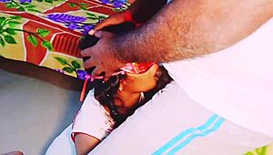 stepdad sneaks dirty telugu talk while fucking indian stepdaughter hard