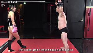 JAPANESE MISTRESS POUNDS HUMAN SANDBAG SLAVE