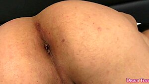 horny tranny bruna castro strokes cock rides dildo hard