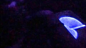 Blacklight Glow Reveals Secret Model's Dripping Sofa Surprise Backstage