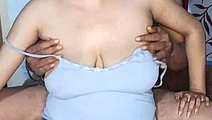 desi alisha bhabhi's huge saggy tits and wet pussy on display