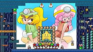 dance girl captain toad goomba goombella shakes in anime hentai music rhythm