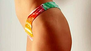 i was tryin on bikini an step sis sez help jerk off... cum floods my panties