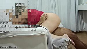 Sexy chubby neighbor Latina pretends innocent before bareback ass pounding creampie