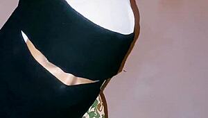 pregnant hijab maid helplessly serves master's bedroom lust