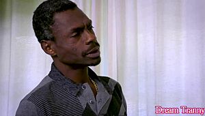 Black stud rams monster BBC into Bella Atrix perfect trans ass