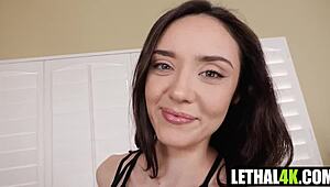 petite catherine knight teases gramps' dick hard... ends up fucked pov in every tight hole!