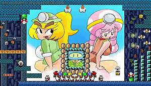 dance girl captain toad goomba goombella shakes in anime hentai music rhythm