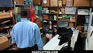 skinny teen alex harper blackmailed stripped fucked shoplyfter style