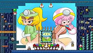 dance girl captain toad goomba goombella shakes in anime hentai music rhythm