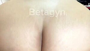 brazilian redhead beauty sits hard on big natural tits bounce