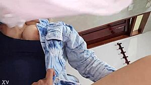 Rich old Latina enjoys deep anal pounding with her golden blonde lover