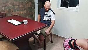 Stepsiblings Home Alone Rip Clothes for Wild Spanish Creampie Fuck