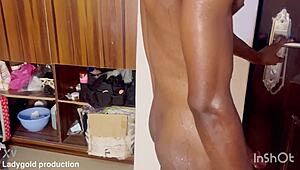 Real ladygold fucks stepmom rough with stepdad's best friend together.