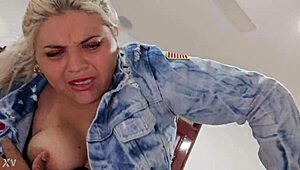 Rich old Latina enjoys deep anal pounding with her golden blonde lover