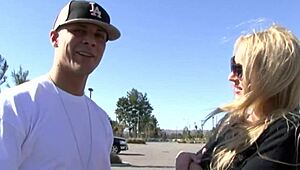 Diana Doll blonde slut gags on giant cock deepthroat