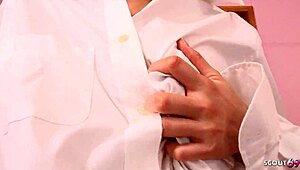 Oiled Japanese Teen Delivers Sloppy POV Blowjob at Massage Parlor Ending in Cum Swallow