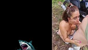 curvy colombian milf pays hotel with raw public outdoor creampie sex no condom