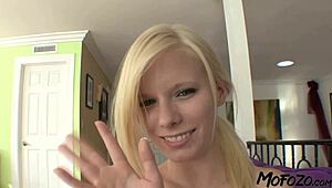 blonde amateur milf begs daddy for sloppy deepthroat then cum blast on wet pussy lips.