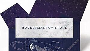 man straps rocketman toy to bike and explodes in public orgasm shaking wildly