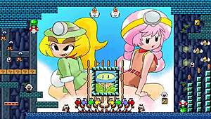 dance girl captain toad goomba goombella shakes in anime hentai music rhythm