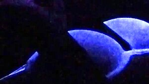 Blacklight Glow Reveals Secret Model's Dripping Sofa Surprise Backstage