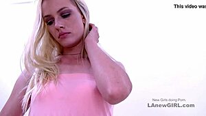 Hot Blonde Shocked By Huge Cock Surprise During Casting Audition Break!